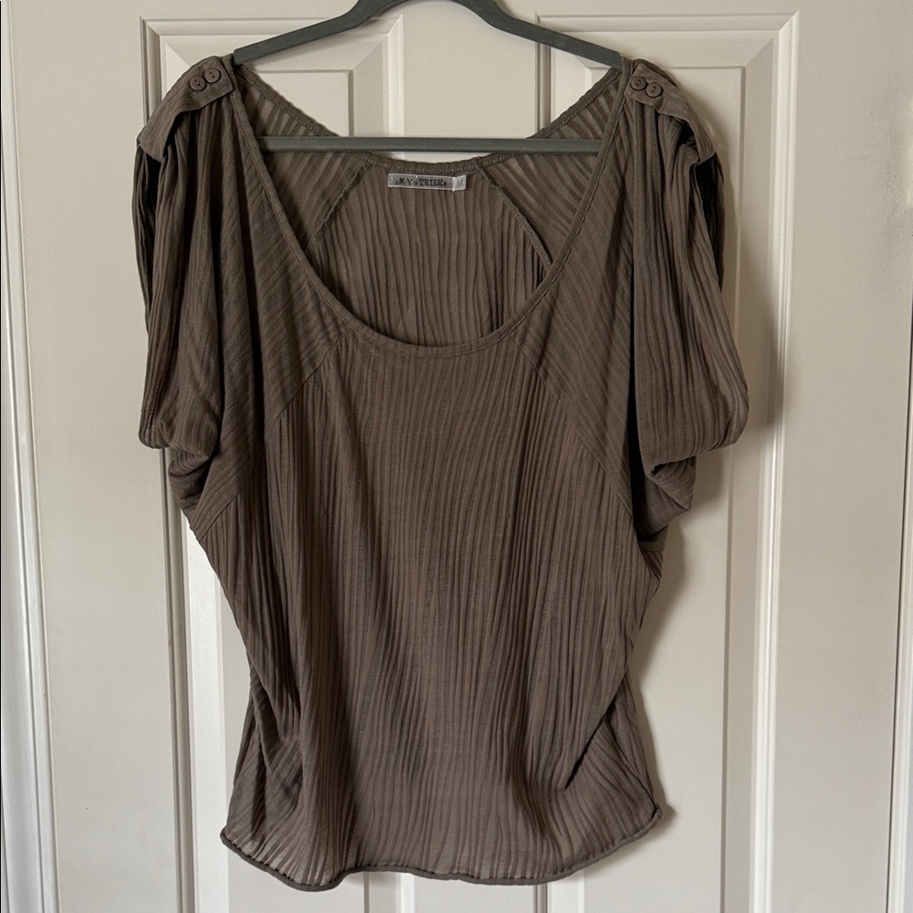 My Tribe Taupe Blouse